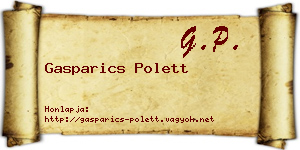 Gasparics Polett névjegykártya